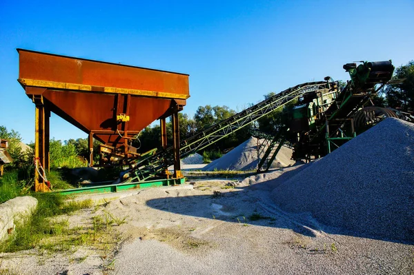 Industrial Gravel Quarry Sand Stone Refinery — Stock Photo, Image