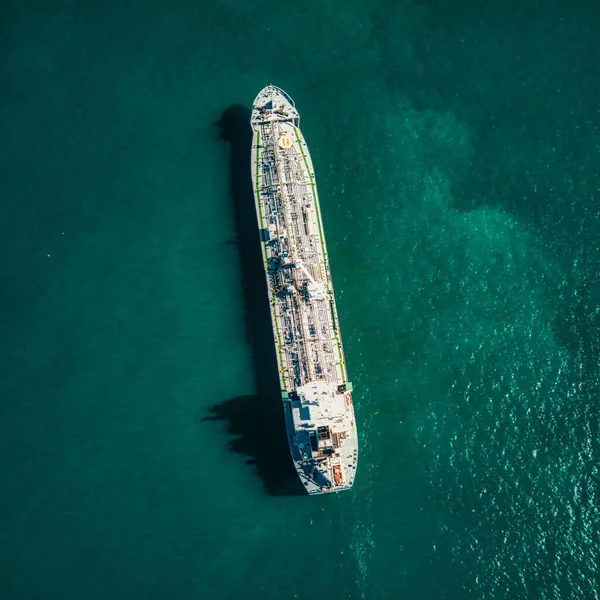Flygfoto Över Ett Bulkfartyg Som Transporterar Gods — Stockfoto