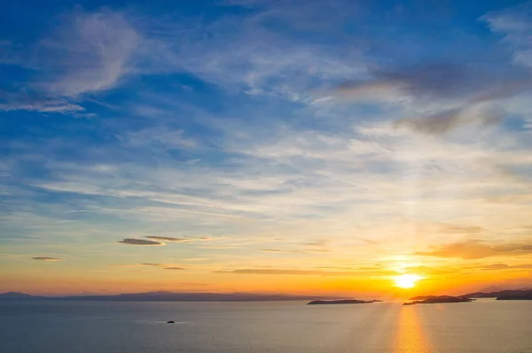 Wonderful Sunset Greek Island Summer Vacation Greece — Stock Photo, Image