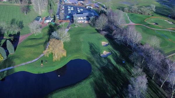 Eine Luftaufnahme Des Ingestre Park Golf Club Staffordshire England — Stockfoto