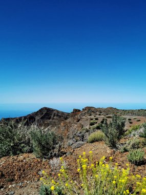 La Palma Adası, İspanya 'da Roque de los Muchachos dikey çekimi