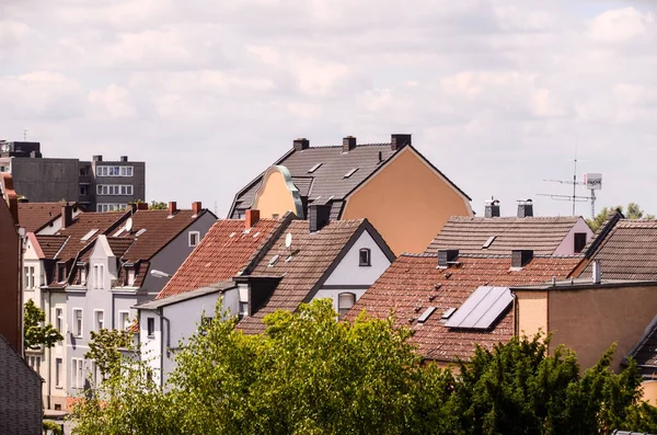 Hamm Staré Německé Gotické Město Typickými Střechami — Stock fotografie
