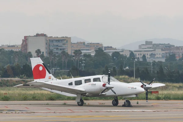 Легкий Самолет Модель Piper Seneca — стоковое фото