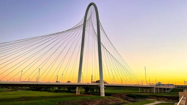 Una Splendida Vista Sul Ponte Hunt Hill Dallas — Foto Stock