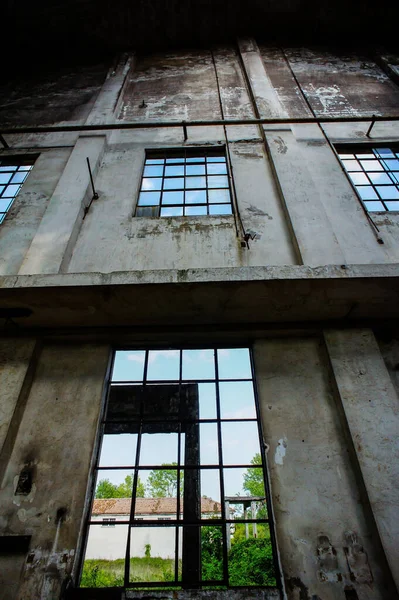 Abandonado Old Ruined Industrial Plant Veneto Itália — Fotografia de Stock