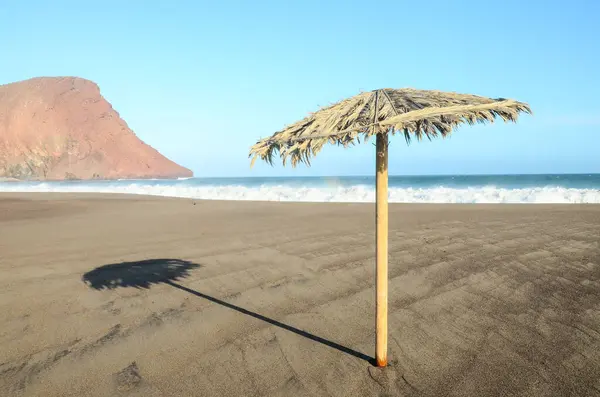 Tenerife Kanarya Adaları Spanya Avrupa Plaj Şemsiye — Stok fotoğraf