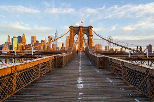 Pont Brooklyn Par Beau Temps — Photo