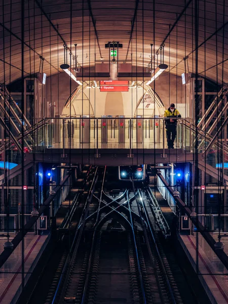 Vertical Urban View Metro Station Bilbao Spain — Stock Photo, Image