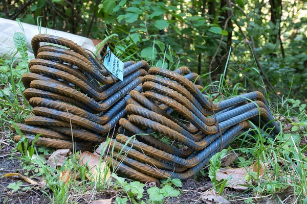 Picture Shows Close Rusted Steel Reinforcements Left Side Road — Stock Photo, Image