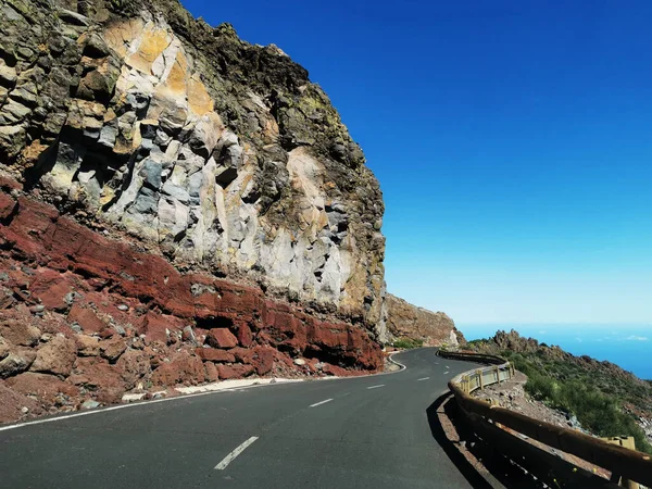 A beautiful view of a road near Rock of the Boys near Canary Islands, Spain
