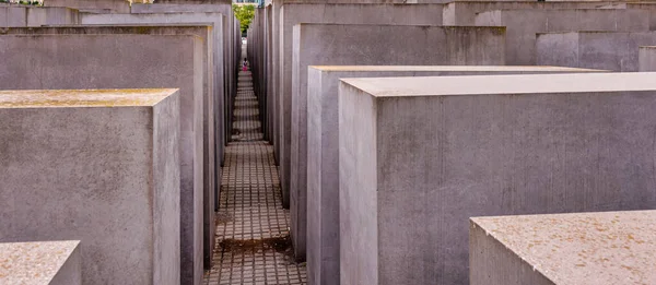 Pemandangan Balok Batu Dari Memorial Murdered Jews Eurpe Berlin Jerman — Stok Foto