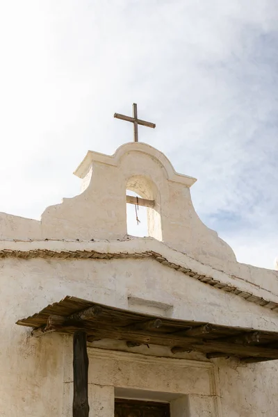 Uma Tomada Vertical Filme Ambientado Almeria Deserto Tabernas Andaluzia Espanha — Fotografia de Stock