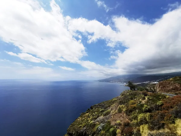 Uma Paisagem Com Oceano Atlântico Montanhas Ilha Palma Espanha — Fotografia de Stock