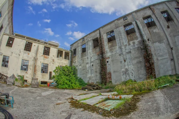 Abandonado Old Ruined Industrial Plant Veneto Itália — Fotografia de Stock