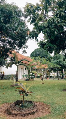 Güzel bir evin dikey görüntüsü.