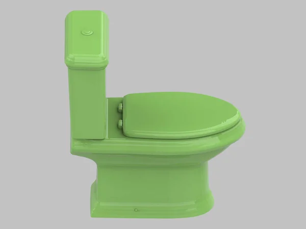 Yeşil Resimli Tuvalet Tuvaleti — Stok fotoğraf