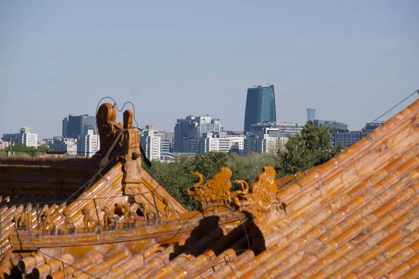 A beautiful shot of a rooftop of the Chinese traditional building