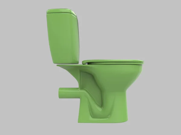 Toilette Verde Illustrazione Gabinetto Armadio — Foto Stock