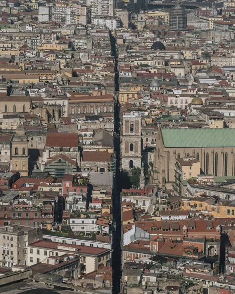 Güzel Bir Napoli Şehrinin Dikey Çekimi — Stok fotoğraf