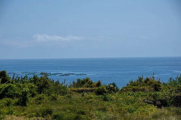 Ein Malerischer Blick Auf Eine Fischfarm Der Küste Von Madeira — Stockfoto