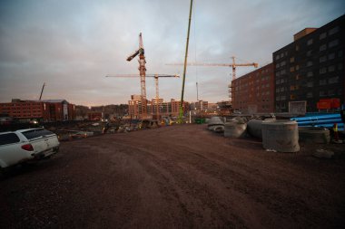 Norveç 'te inşaat alanı Lorenskog