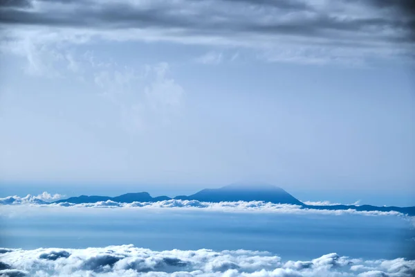 Blick Aus Der Vogelperspektive Auf Die Insel Teneriffa Hinter Den — Stockfoto