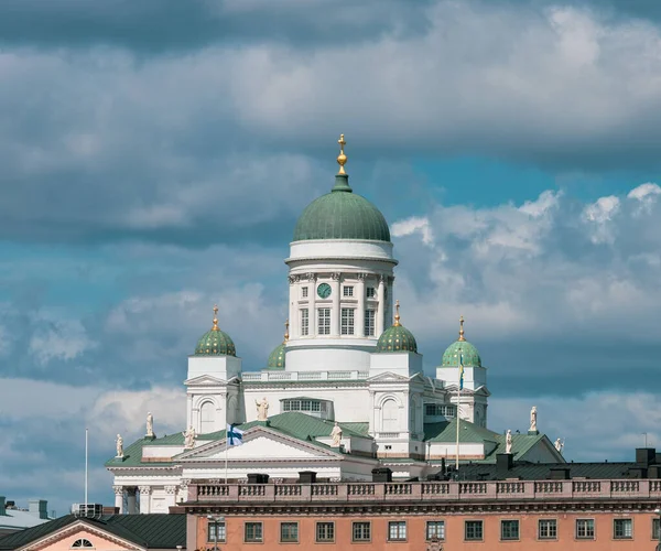 Conception Sommet Dôme Cathédrale Saint Nicolas Helsinki Temple Avec Ciel — Photo