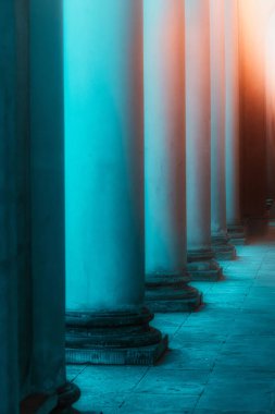 Beton antik Yunan sütun sanatı - mermer sütunlar döngüye girebilir görünüm