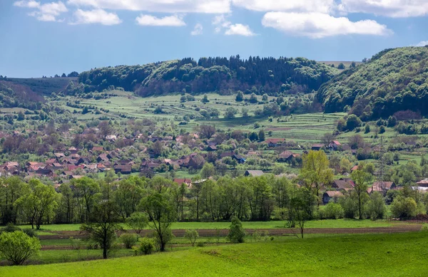 Landscape Village Romania Rural Spring — Stock Photo, Image