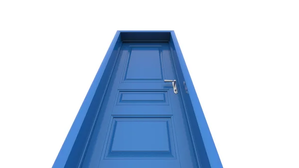 背景3Dで隔絶された現実的なドアの入り口の扉のイラスト — ストック写真