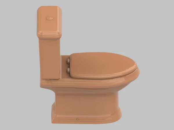 Klasik Tuvalet Porseleninin Izole Bir Koltuğu Illüstrasyon — Stok fotoğraf
