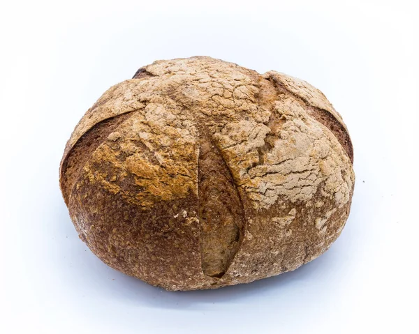 Closeup Spelt Sourdough Bread Isolated White Background — Stock Photo, Image