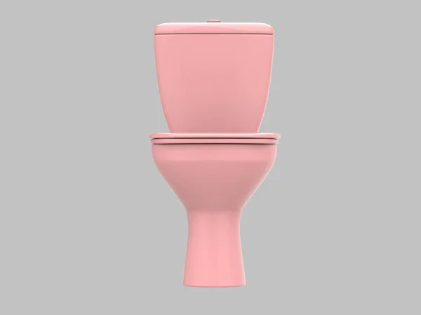 Kleiderschrank Rosa Toilette Badezimmer Porzellan Illustration — Stockfoto