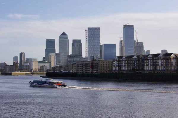 Ein Schöner Blick Über Die Themse Von Canary Wharf London — Stockfoto