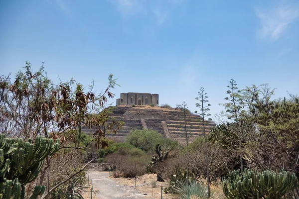 Pueblito Pyramid Quertaro Mexico Archaeological Zone Mayan Ruins Hispanic Town — Stock Photo, Image