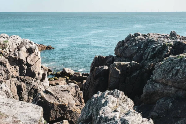 Eine Schöne Aufnahme Der Wilden Küste Der Loire Atlantique Frankreich — Stockfoto