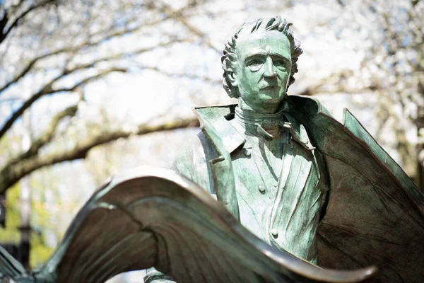 Die Edgar Allan Poe Statue Boston Massachusetts — Stockfoto