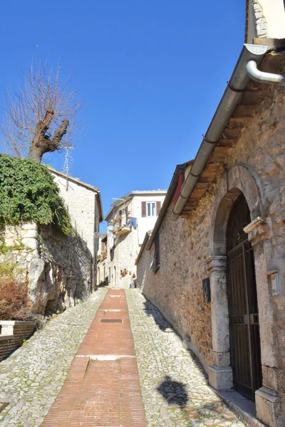 Talya Nın Lazio Bölgesinde Veroli Dar Bir Caddenin Manzarası — Stok fotoğraf