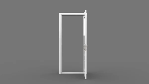 閉じた扉のイラスト入り口の現実的な扉隔壁3D — ストック写真