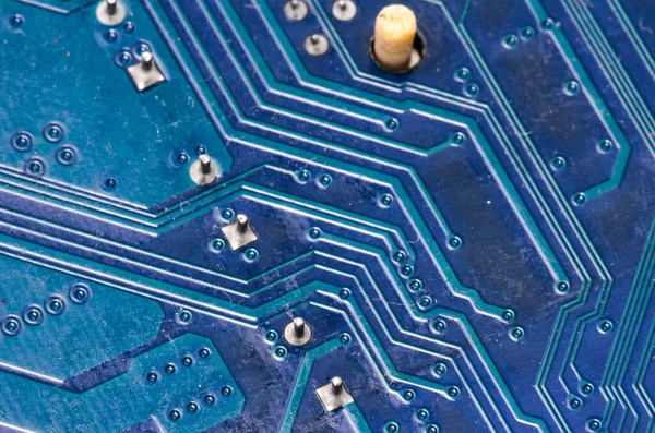 Macro Foto Van Elektronisch Circuit Pcb Verlichting — Stockfoto