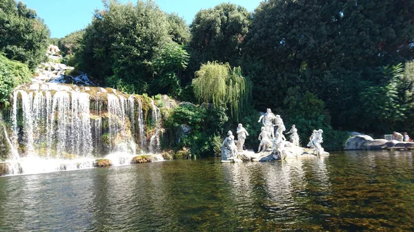 Fountains Waterfall Royal Park Palace Caserta — Stock Photo, Image