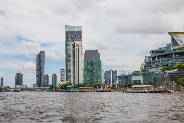 Chaophraya Nehri ve Bangkok Tayland 'ın Güneydoğu Asya manzarası