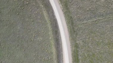 Queensland, Avustralya 'da dar bir yolda beyaz bir arabanın manzarası.