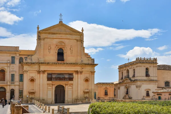 Kostel Historickém Centru Nota Sicílii Město Prohlášené Unesco Památku Světového — Stock fotografie