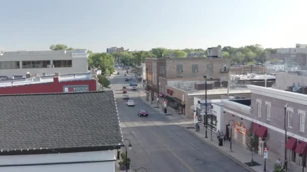 Letecký Pohled Náhodnou Ulici Dne Naperville Illinois Spojené Státy — Stock video