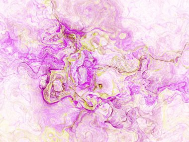 Soyut arkaplan illüstrasyonuna bir göz atın, modern hipster fraktal alev grafiği. Renkli sürreal poster, afiş