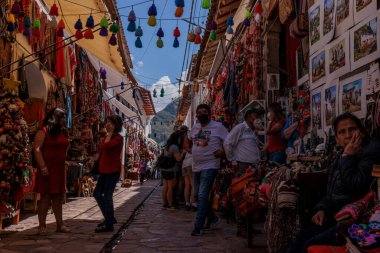 Pisac, Peru 'daki geleneksel yaşam