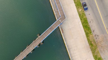 Sheepshead Bay Brooklyn, New York 'tan yaya geçidi.