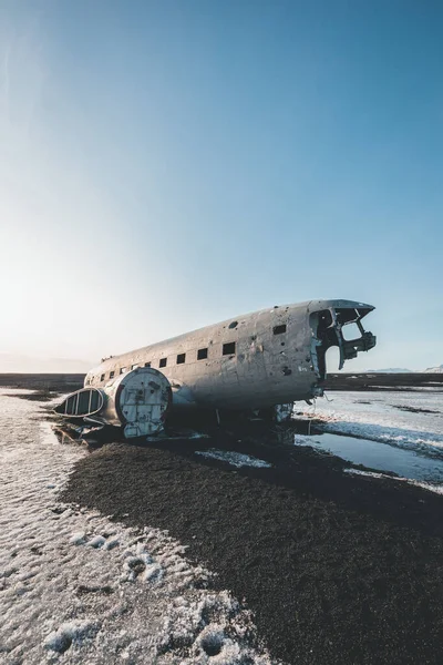 Broken Plane Wilderness Winter — Stock Photo, Image