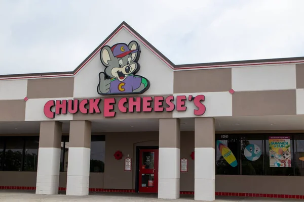 Augusta Usa Chuck Cheeses Einzelhandel Pizza Restaurant Außen Nahaufnahme — Stockfoto